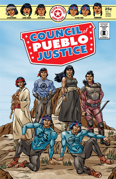 Arigon Starr Council of Pueblo Justice Poster